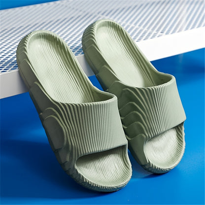 Women's Platform House Slippers, Anti-slip Soft Sole Shower Bathroom Home Slides, Women's Comfy Flat Indoor Shoes