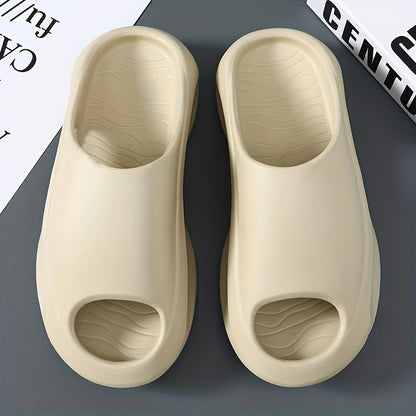 Men's Non-Slip EVA Platform Slides, Comfortable Cloud Slides For Indoor Outdoor Bathroom Beach, Summer