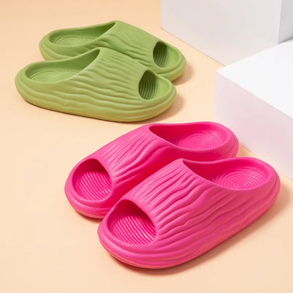 Fashion Personality Home Slippers Women Thick Sole Non Slip Eva Bathroom Slides Woman 2023 Summer Beach Platform Sandals Female