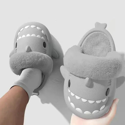 Non-Slip Furry Shark Slides