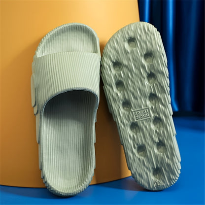 Women's Platform House Slippers, Anti-slip Soft Sole Shower Bathroom Home Slides, Women's Comfy Flat Indoor Shoes