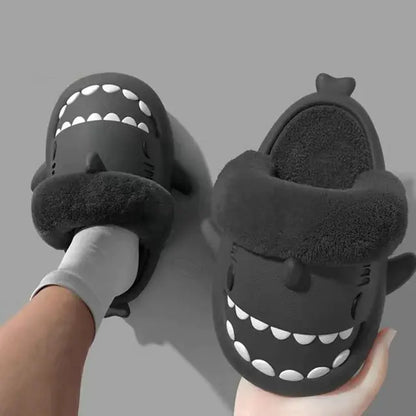 Non-Slip Furry Shark Slides